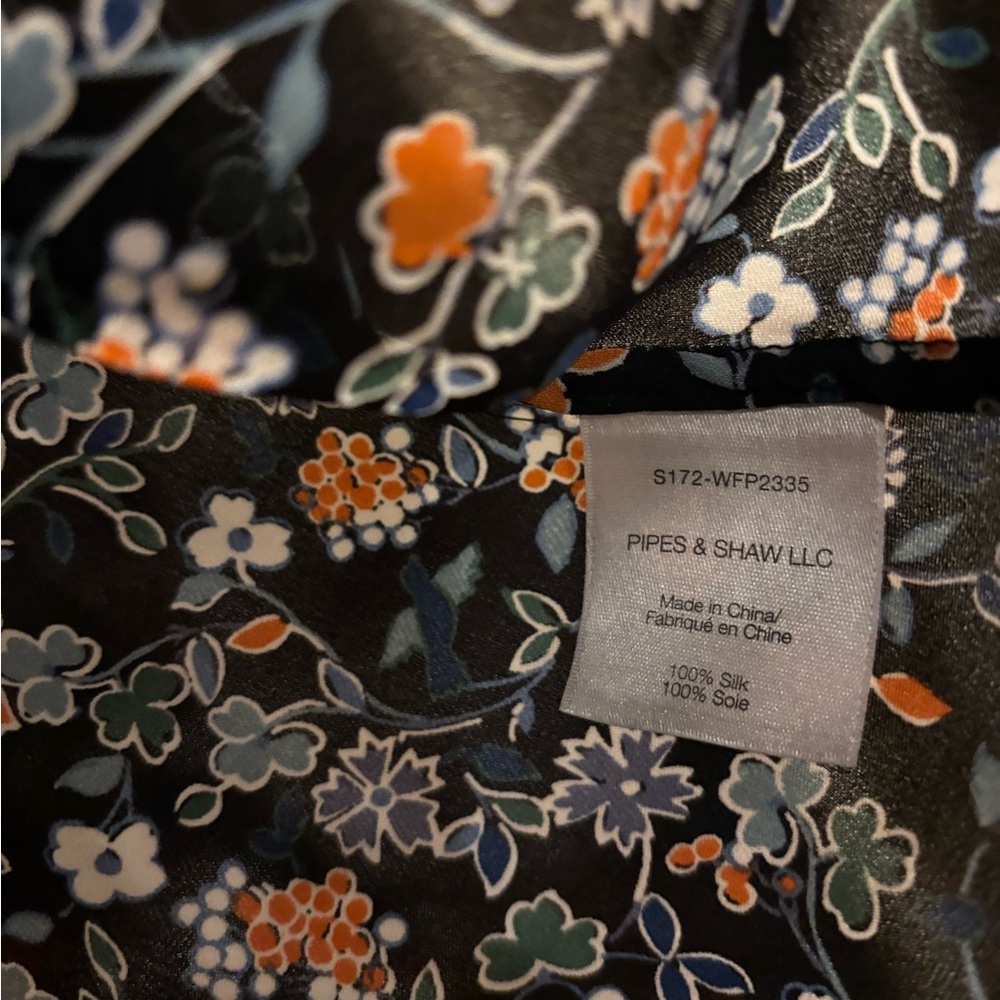 Floral 100% Silk Veronica Beard Size 4 Long Sleeve Dress - Picture 4 of 4
